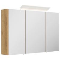 Spiegelschrank Eiche Dekor B: 100 cm - Eichefarben, MODERN, Glas/Holzwerkstoff (100/62/17cm) - MID.YOU