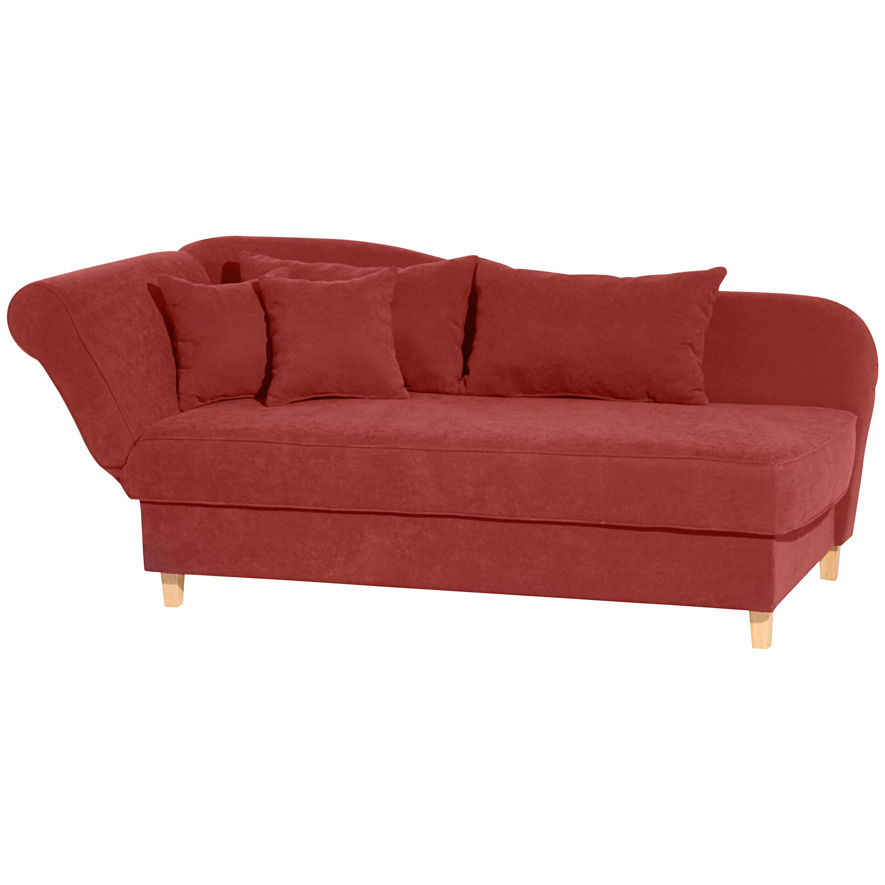 Recamiere Selma Terracotta Li. Mit Bettkasten+schlaffunktion - Buchefarben/Terracotta, Design, Textil (190/88/82cm) - Max Winzer
