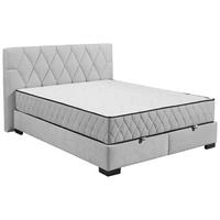 Boxbett Nagol B - Hellgrau/Schwarz, MODERN, Holzwerkstoff/Textil (160/200cm) - MID.YOU