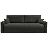 Rozkladacia pohovka KIM, čierny menčester - čierna, Modern, drevo (234/90/103cm)