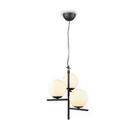 Hängeleuchte Pure H: 150 cm 3-Flammig, Anthrazit/Weiß - Anthrazit/Weiß, Basics, Glas/Metall (40/150cm) - Trio Leuchten