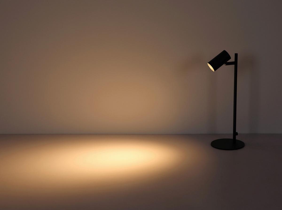 LED-Tischleuchte 3000k, 6w - Schwarzchrom/Schwarz, Design, Kunststoff/Metall (13/35,5cm) - Globo