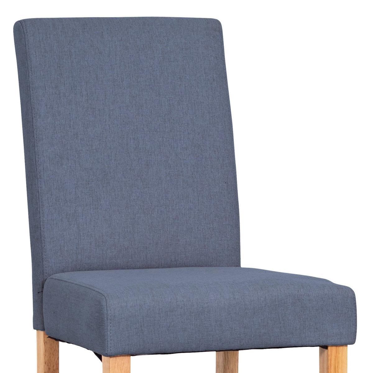 ČTYŘNOHÁ ŽIDLE TAMPA - modrá/přírodní barvy, Konvenční, dřevo/textil (54/89/45cm)