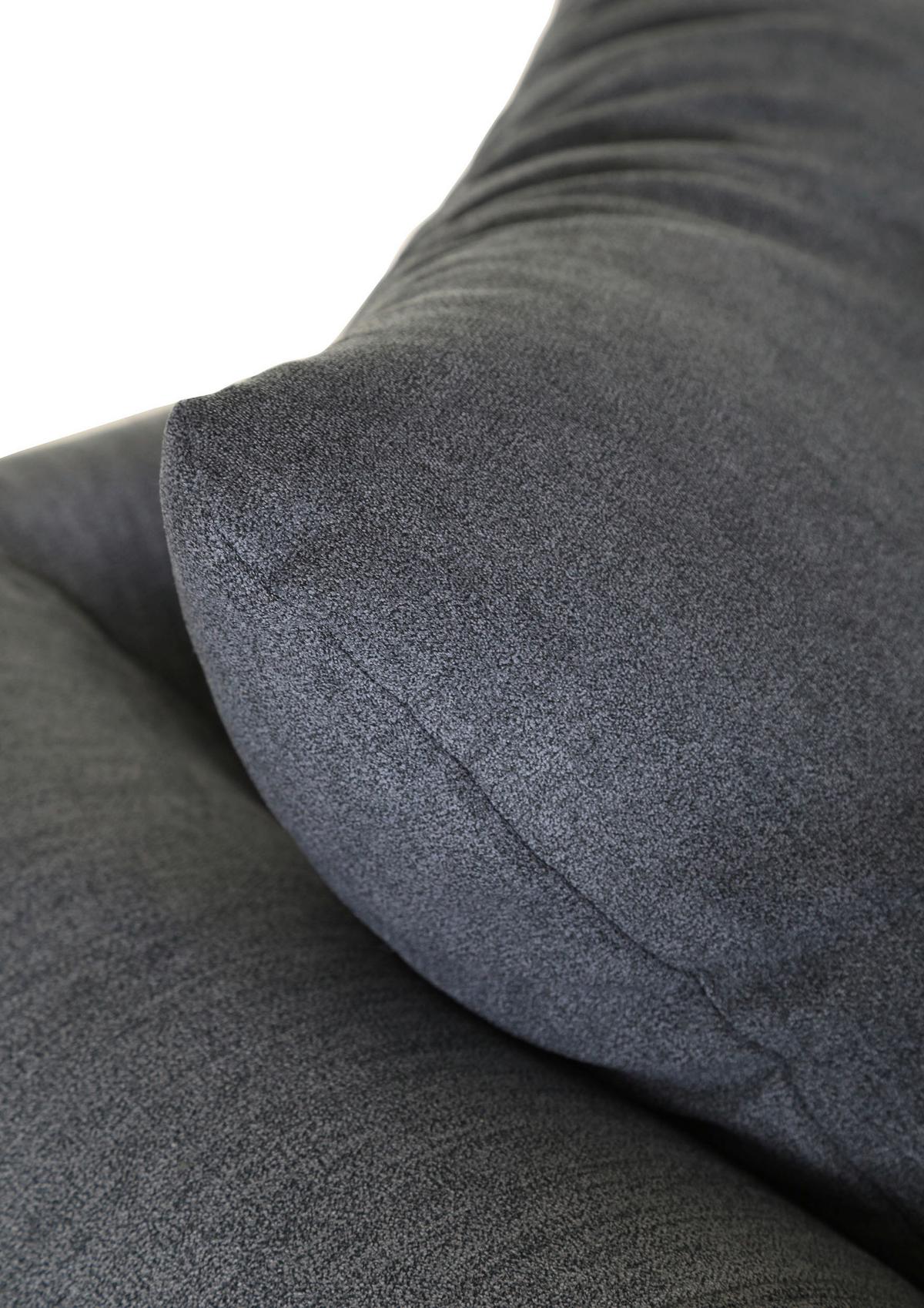 Bigsofa Lamour - Dunkelgrau/Dunkelbraun, KONVENTIONELL, Holz/Textil (270/80/110cm) - Livetastic