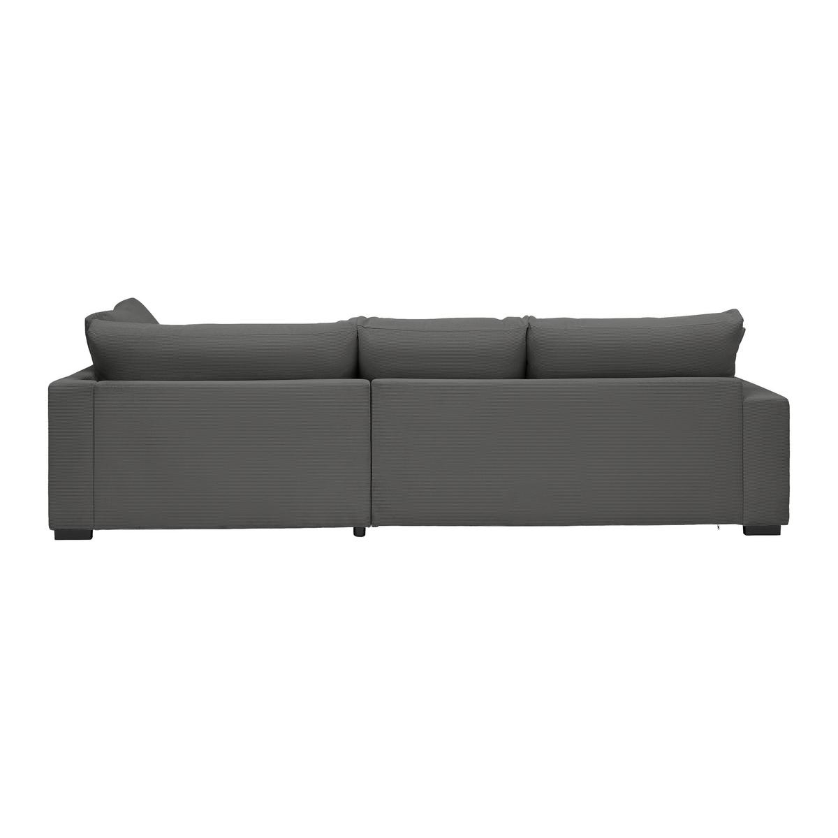 Rohová sedačka PEDRO, pravá, antracitová - černá/antracitová, Moderní, textil/plast (300/190cm) - Mömax