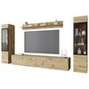 Obývací stěna VERA II dub Artisan - šedá/dub artisan, Basics, kompozitní dřevo/plast (240/130/33cm) - Livetastic