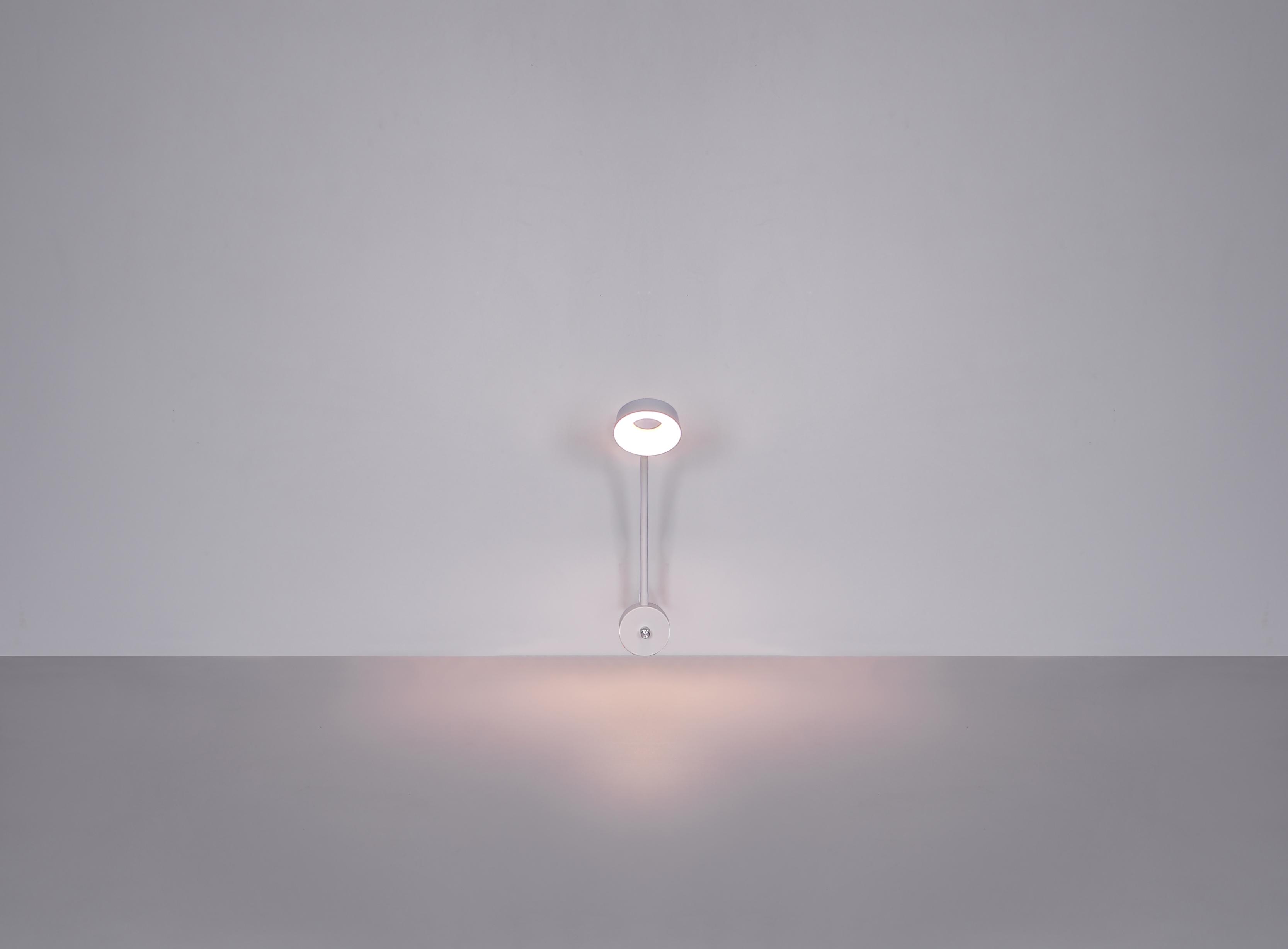 LED-Wandleuchte 58397w Lehovo - Weiß, Design, Kunststoff/Metall (15/45,5cm) - Globo