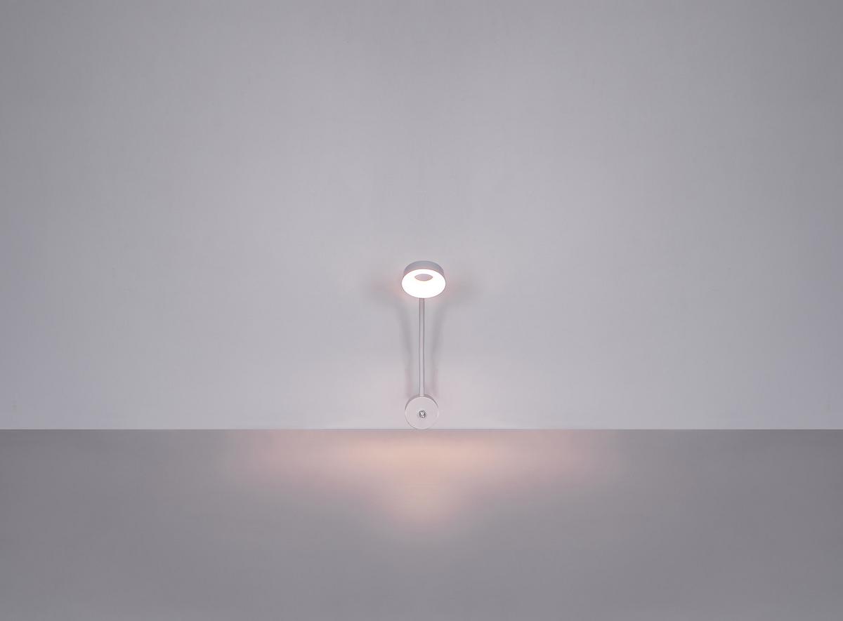 LED-Wandleuchte 58397w Lehovo - Weiß, Design, Kunststoff/Metall (15/45,5cm) - Globo