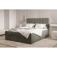 Boxbett Paris Lf: 180x200 Grün - Schwarz/Grün, MODERN, Holz/Kunststoff (180/200cm) - MID.YOU