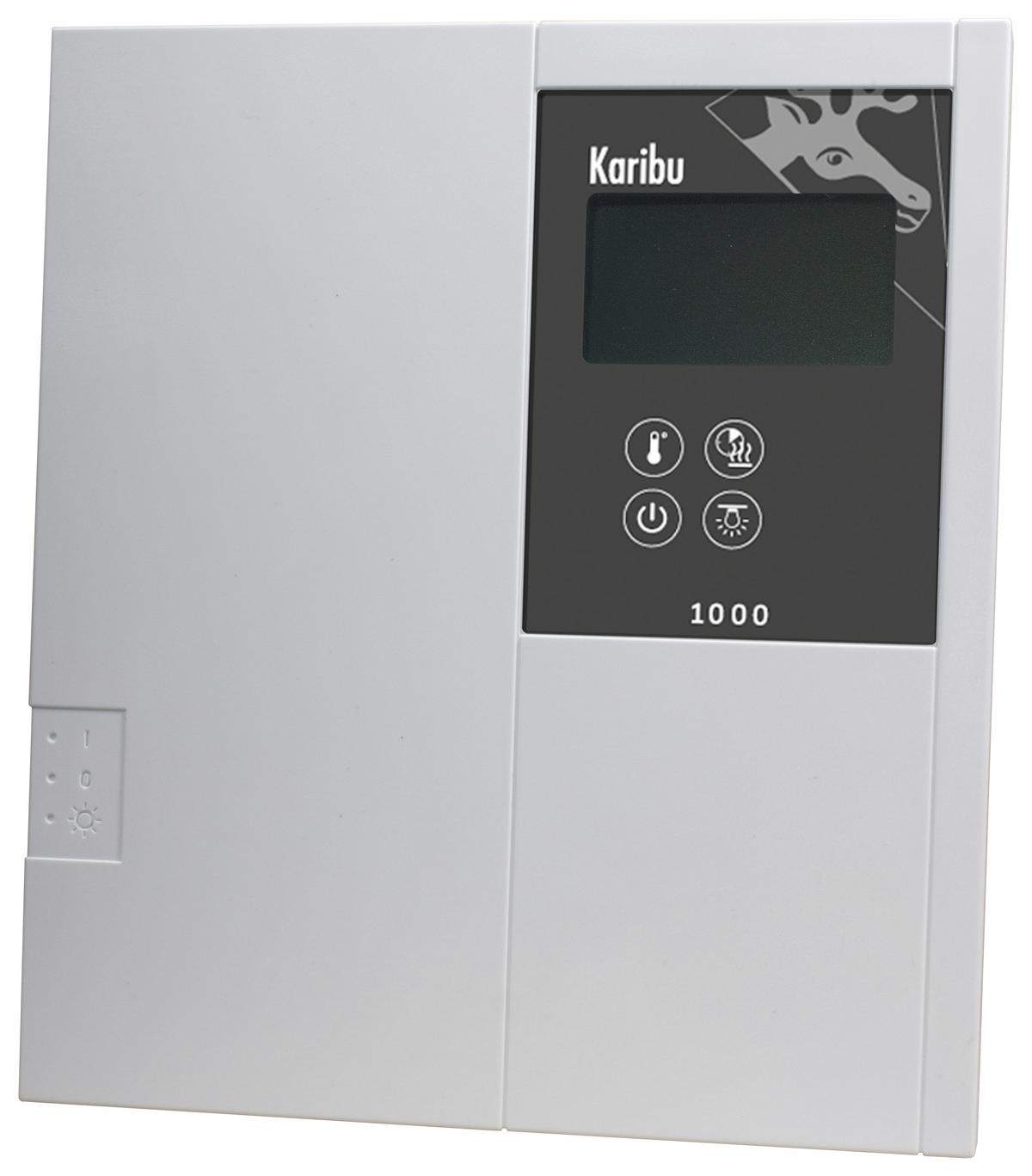 Sauna Nizza Mit Ext. Steuerung 9-Kw-Ofen - Naturfarben, MODERN, Holz (196/198/196cm) - Karibu