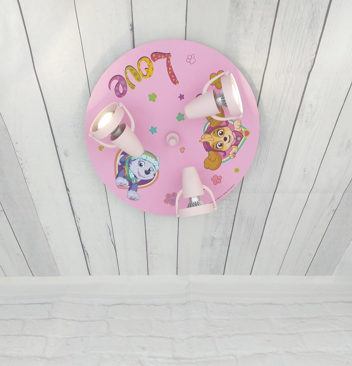 Kinderdeckenleuchte Paw Patrol Ø 35 Cm, Verstellbar - Multicolor/Rosa, Basics, Holzwerkstoff/Kunststoff (35/15cm) - Niermann