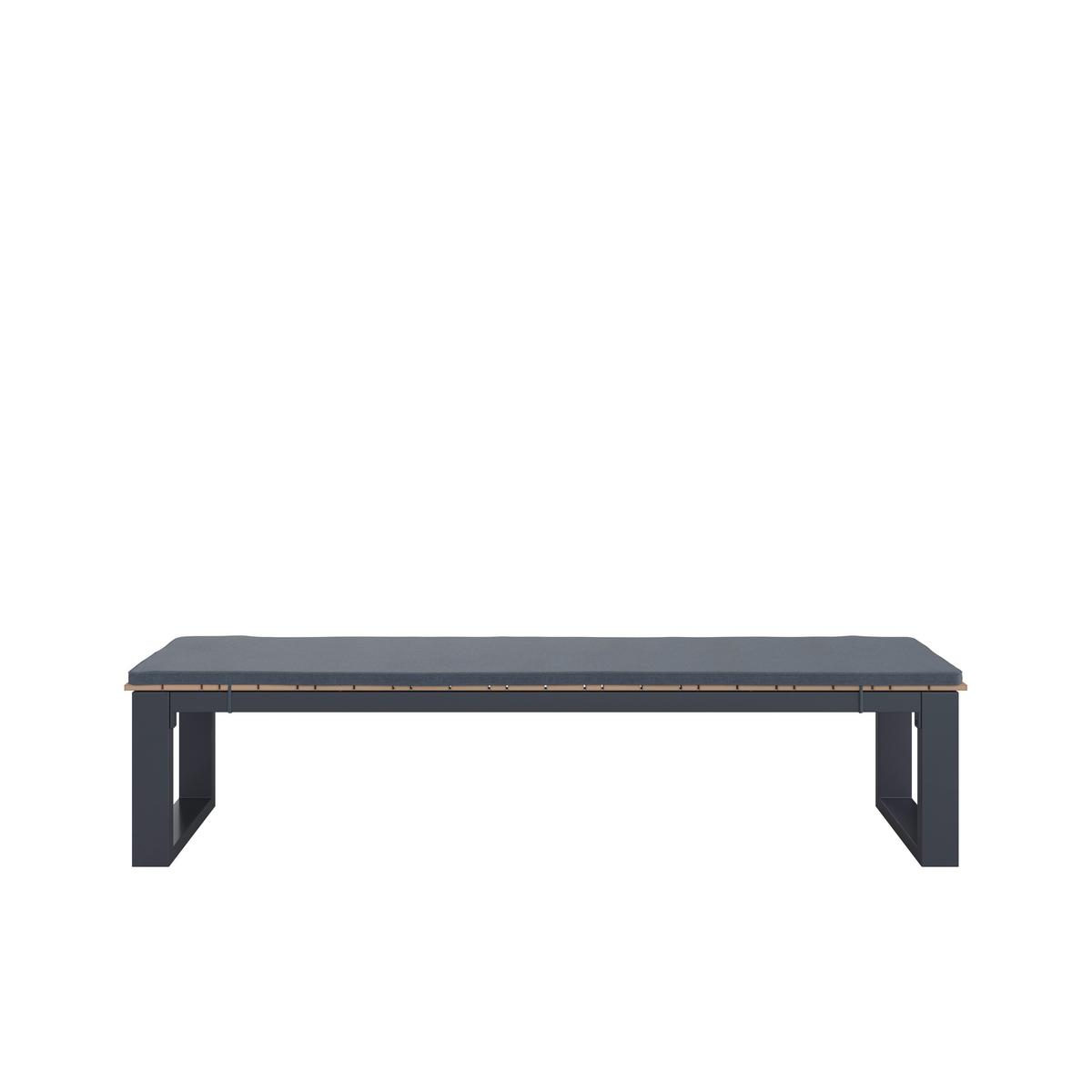 Záhradní souprava HELEN - šedá/barvy teak, Moderní, kov/textil (330/198/88cm) - Bessagi Garden