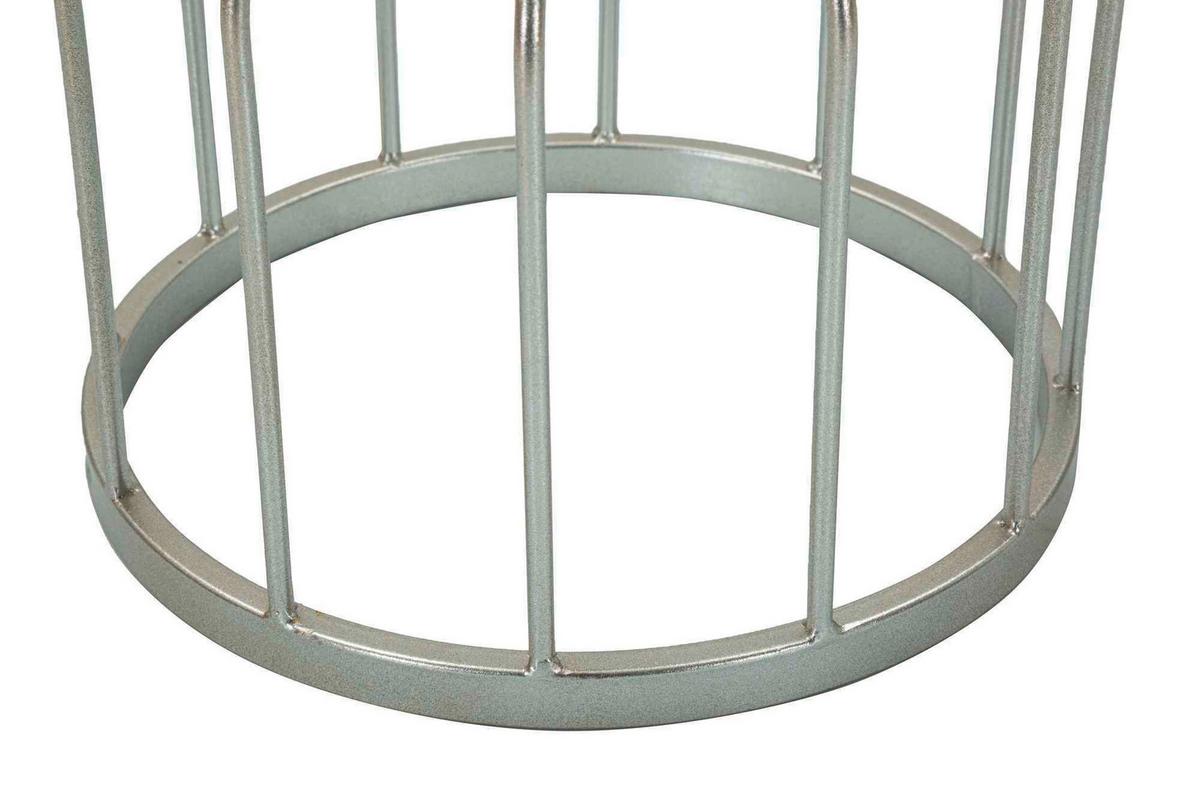 Couchtisch Cup Silberfarben B: 37,5 Cm - Silberfarben, Basics, Stein/Metall (37,5/58/37,5cm)