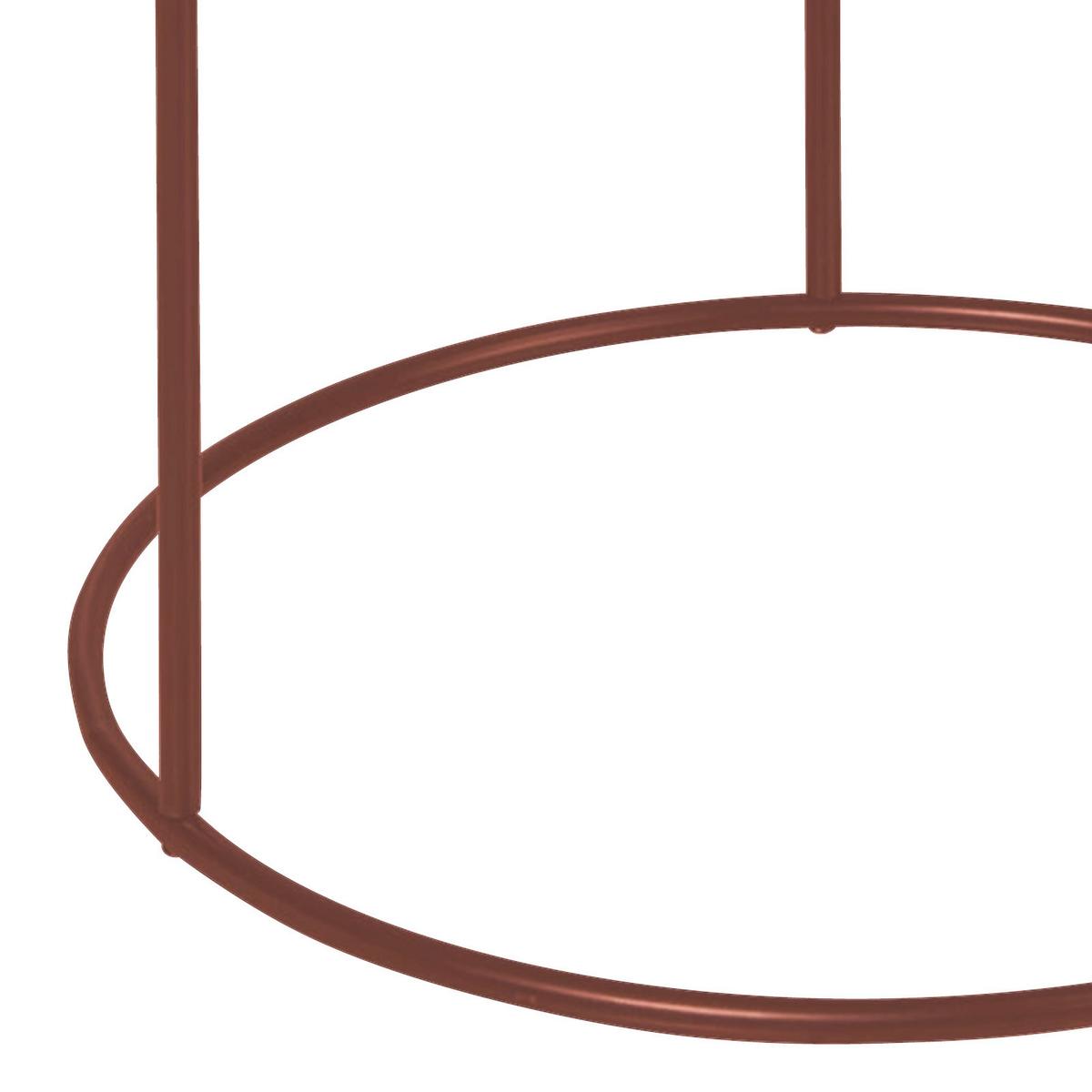 Beistelltisch Mia Xs64 1115 F - Rot, MODERN, Metall (40/40/43cm)