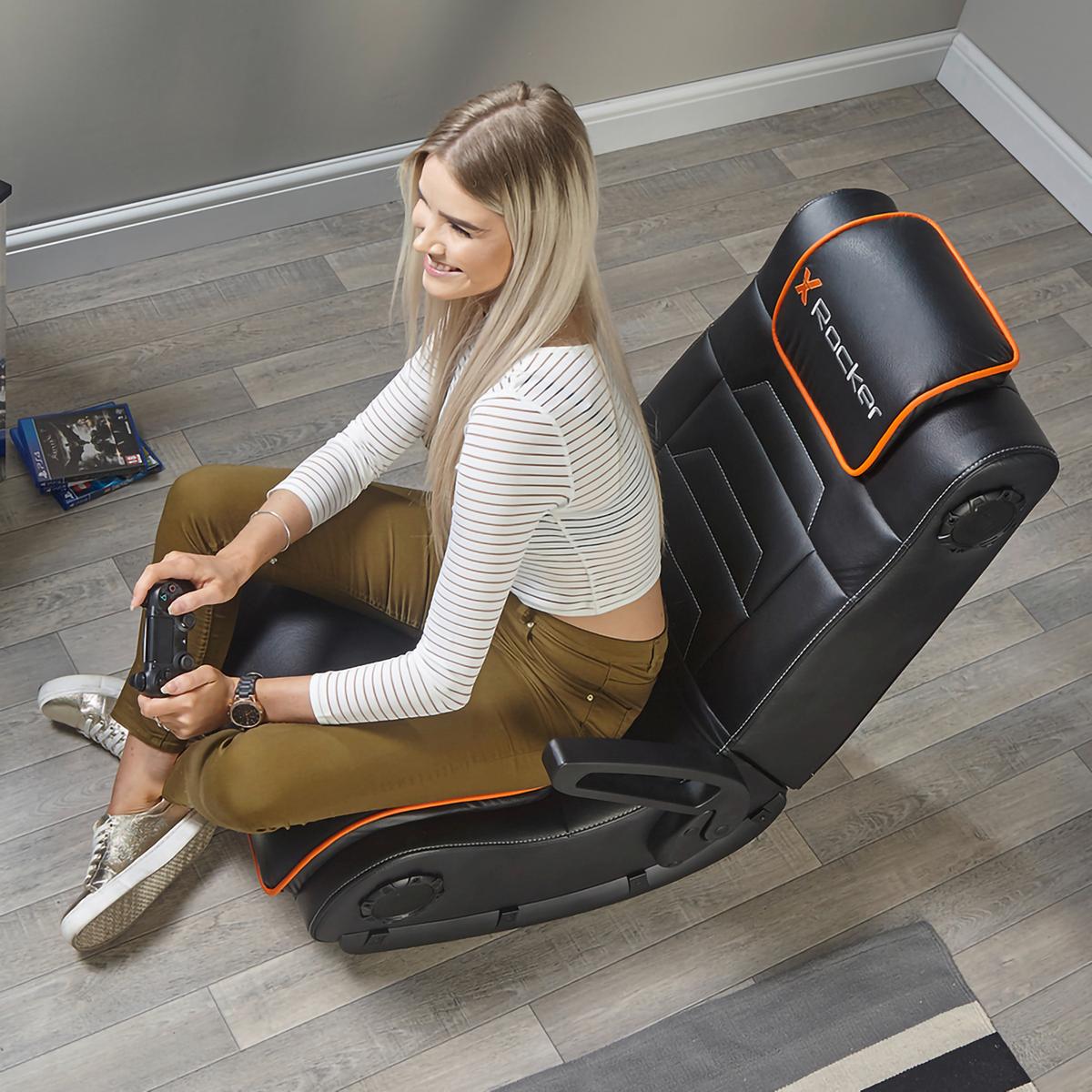 Gamingsessel Sentinel 4.1 - Schwarz, MODERN, Textil (62/87/90cm) - X Rocker