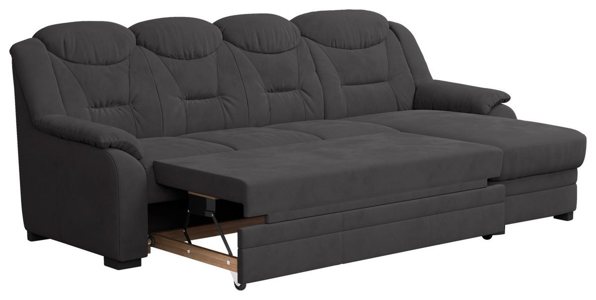 Ecksofa Marcus - Anthrazit/Schwarz, Basics, Textil (257/162cm) - MID.YOU