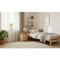 Kinder-/Juniorbett Aleks Kiefer Echtholz B: 80cm - Kieferfarben, MODERN, Holz (80/200cm) - MID.YOU