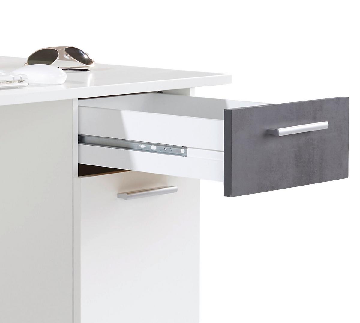 PSACÍ STŮL STAR - bílá/barvy stříbra, Konvenční, kompozitní dřevo/plast (109/60/77cm)