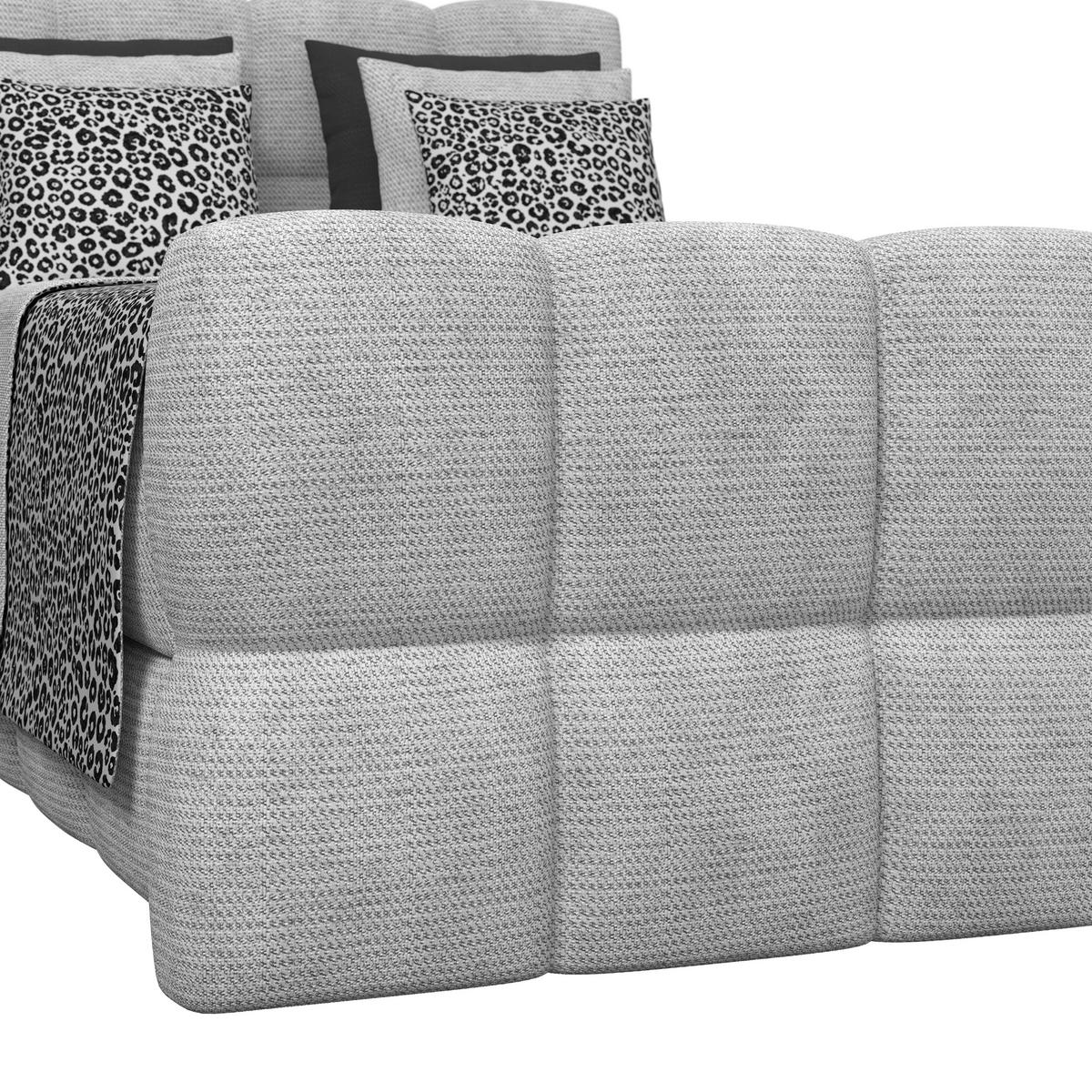 Boxspringbett Brisbane inkl. Bettkasten 120x200 - Hellgrau/Schwarz, Trend, Holz/Holzwerkstoff (120/200cm) - Sembella
