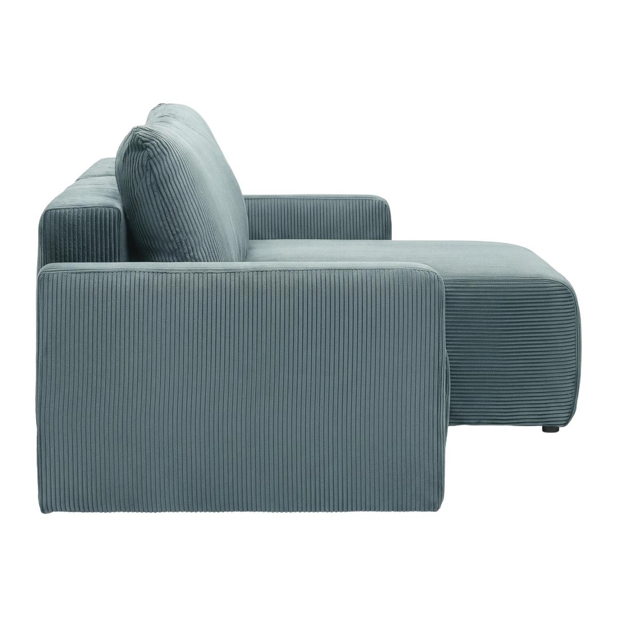 Rohová sedačka DAVE, obojstranná,petrolejový menč. - petrolejová, Modern, textil (227/146cm) - Based