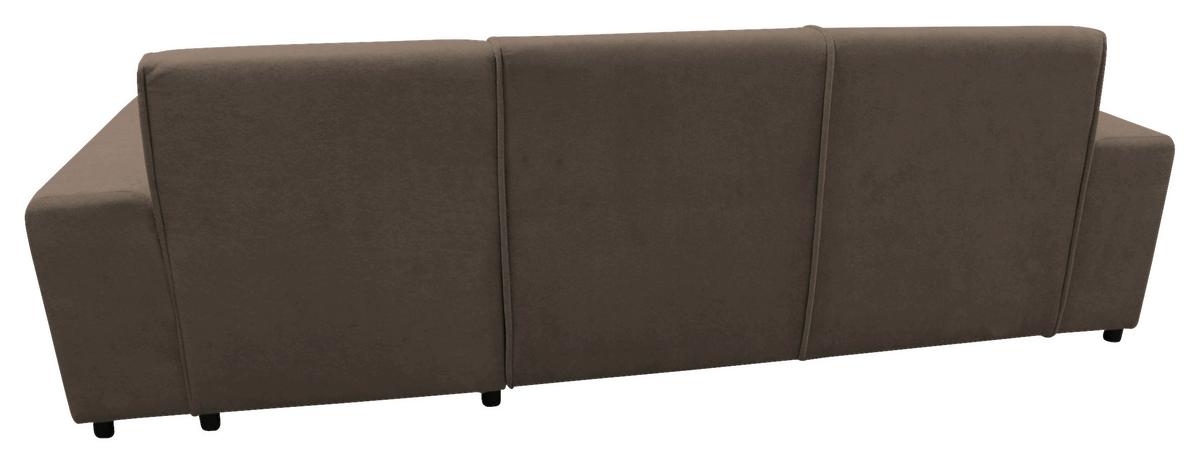 Ecksofa Classic Braun 270x175 cm - Schwarz/Braun, Design, Textil (270/175cm) - MID.YOU