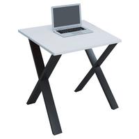 Schreibtisch Lona Weiß B: 80 cm - Schwarz/Weiß, MODERN, Holzwerkstoff/Metall (80/80/76cm) - MID.YOU