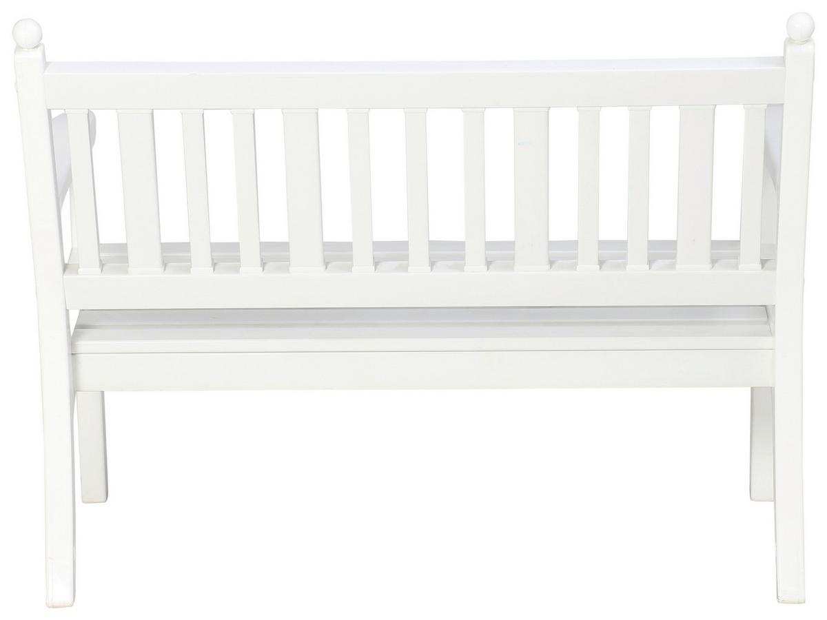 Gartenbank Holz 877510 2-Sitzer - Weiß, MODERN, Kunststoff (115/88/69cm) - Gardenson