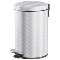 KOŠ S NÁŠLAPNÝM PEDÁLEM MASON - 12L - bílá/černá, Konvenční, kov/plast (25/41cm) - Modern Living