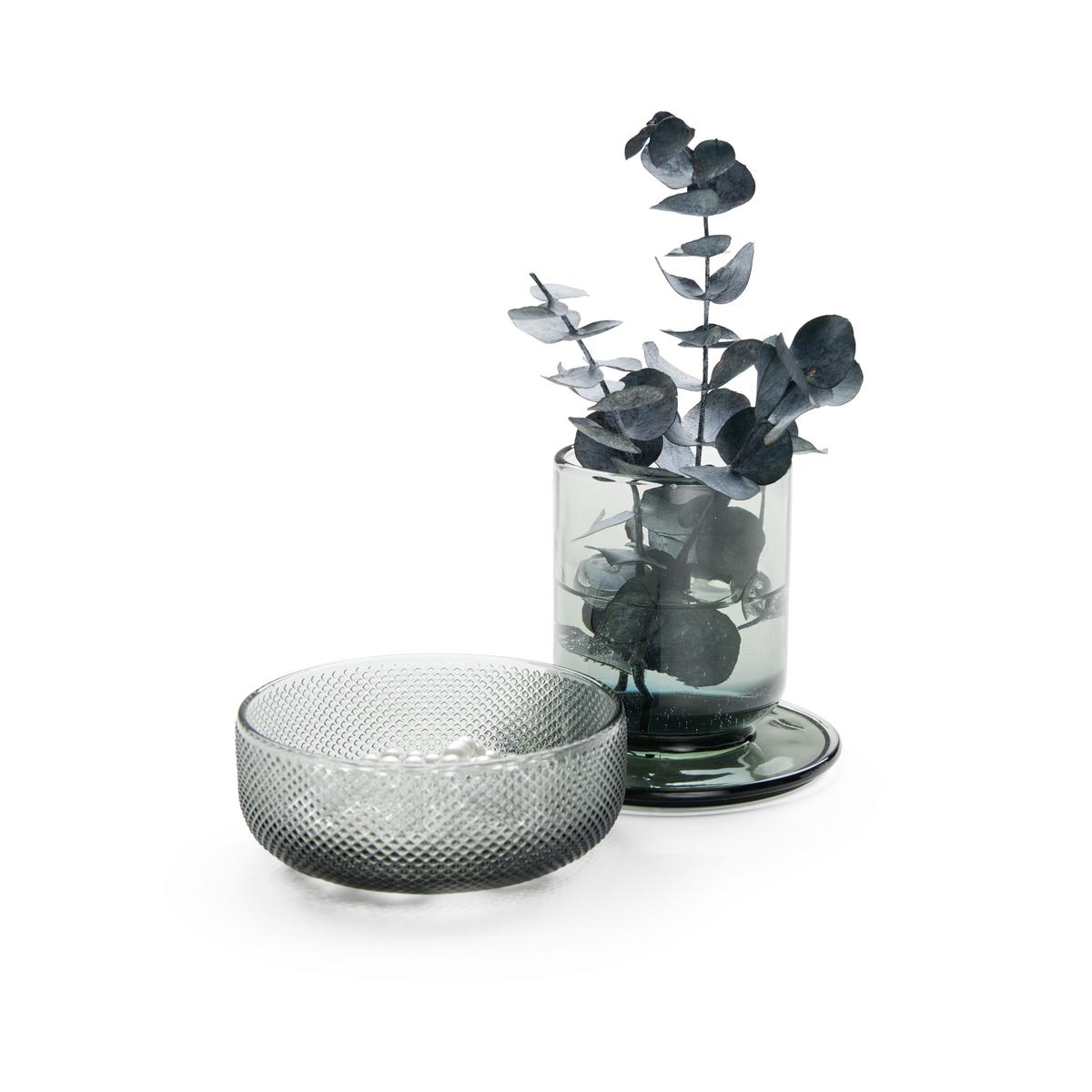 Dekorační dóza Smoked - šedá, sklo (10/13cm) - Modern Living