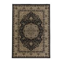 Orientalischer Webteppich Schwarz Kashmir 120x170 cm - Schwarz, LIFESTYLE, Textil (120/170cm)