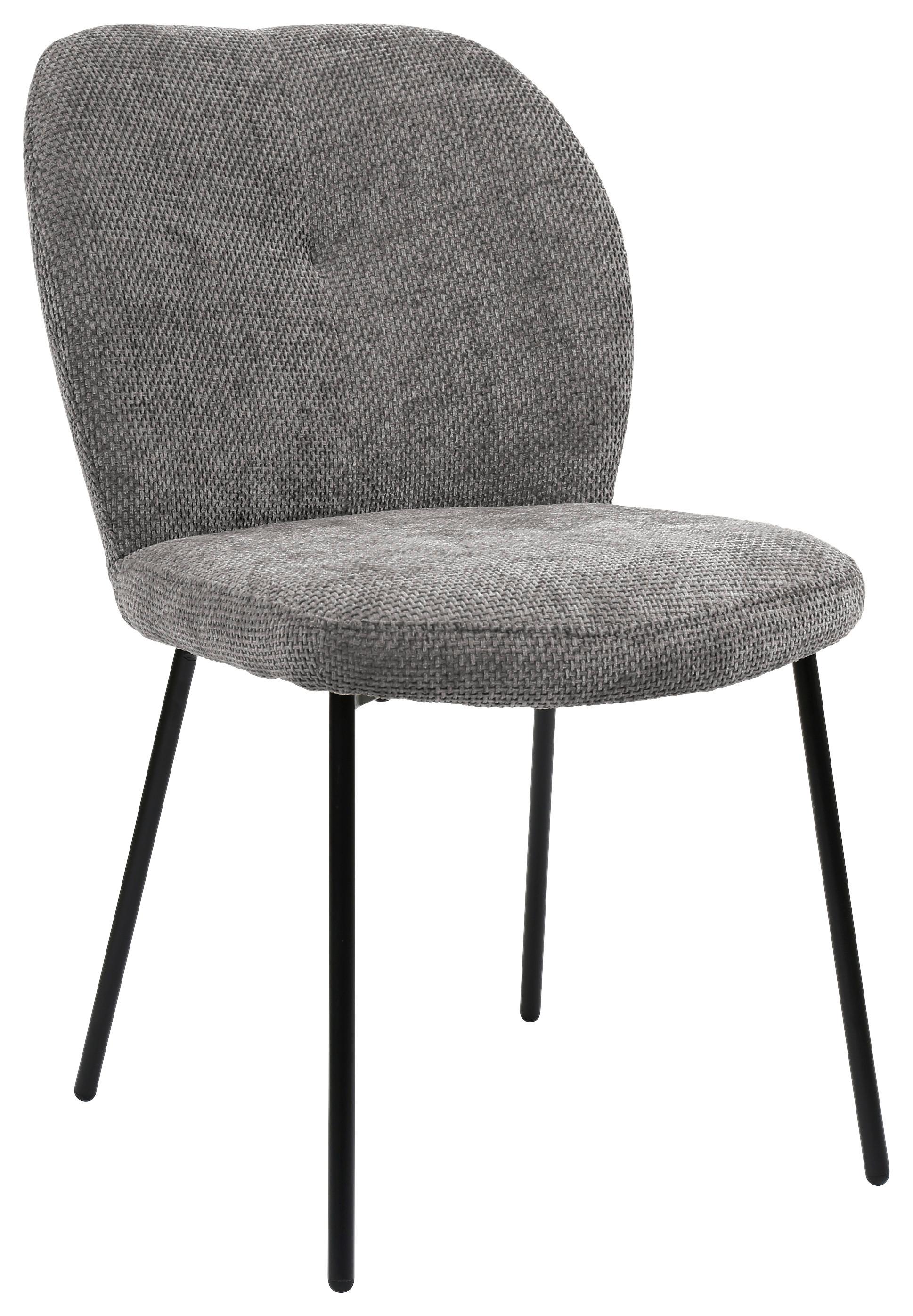 Židle MARA sivá - šedá/černá, Lifestyle, kov/dřevo (52/87/64cm) - Mömax