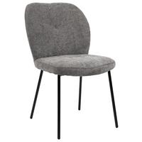 Židle MARA sivá - šedá/černá, Lifestyle, kov/dřevo (52/87/64cm) - Mömax