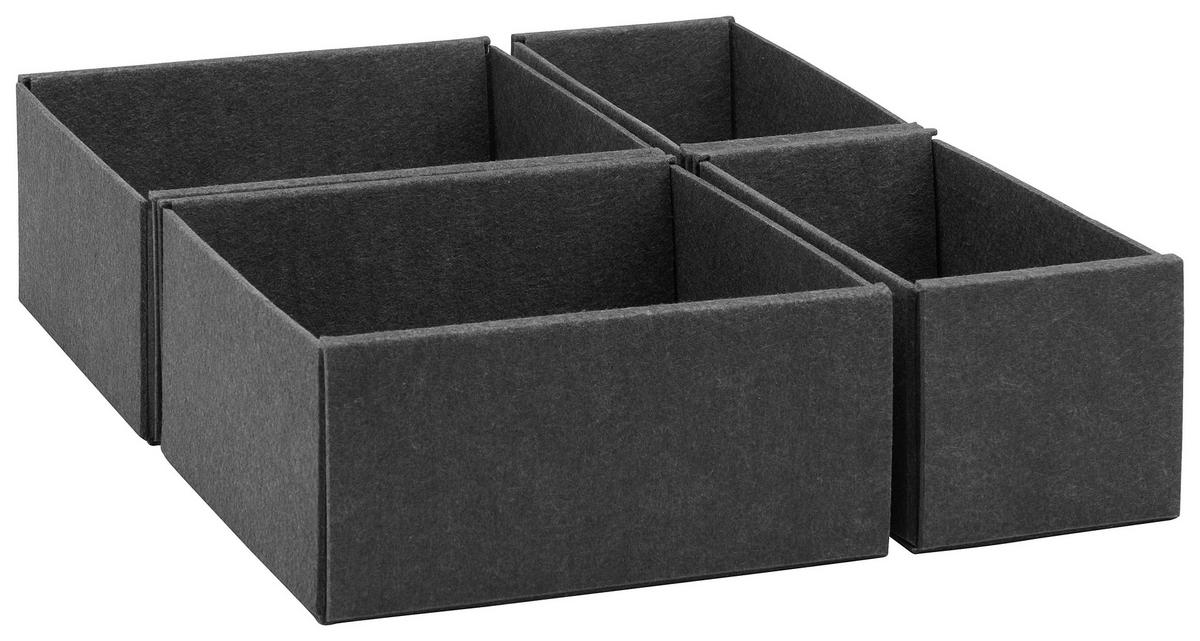 Zásuvkový box Unit, S - šedá, Konvenční, textil (22,5/21,5/10,5cm) - Premium Living