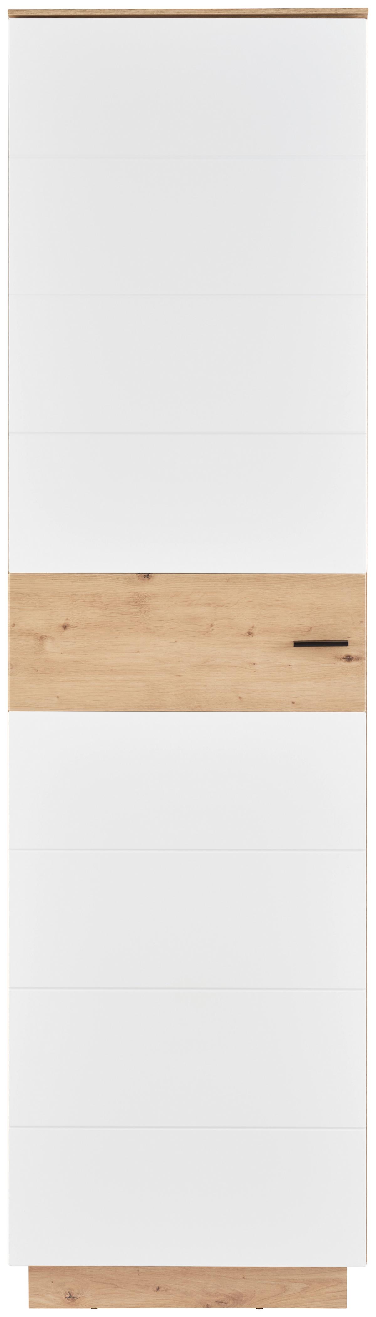 Garderobenschrank Tonale 56 cm Artisan Eiche Dekor/Alpinweiss - Weiß/Eiche Artisan, KONVENTIONELL, Holzwerkstoff (56/207,4/40cm)