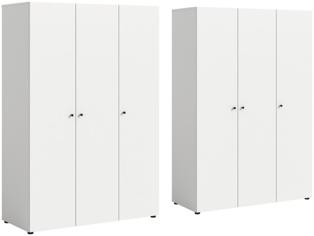 Drehtürenschrank Darwin, Weiß B: 240 Cm - Weiß, MODERN, Holzwerkstoff (240/176/51cm) - MID.YOU