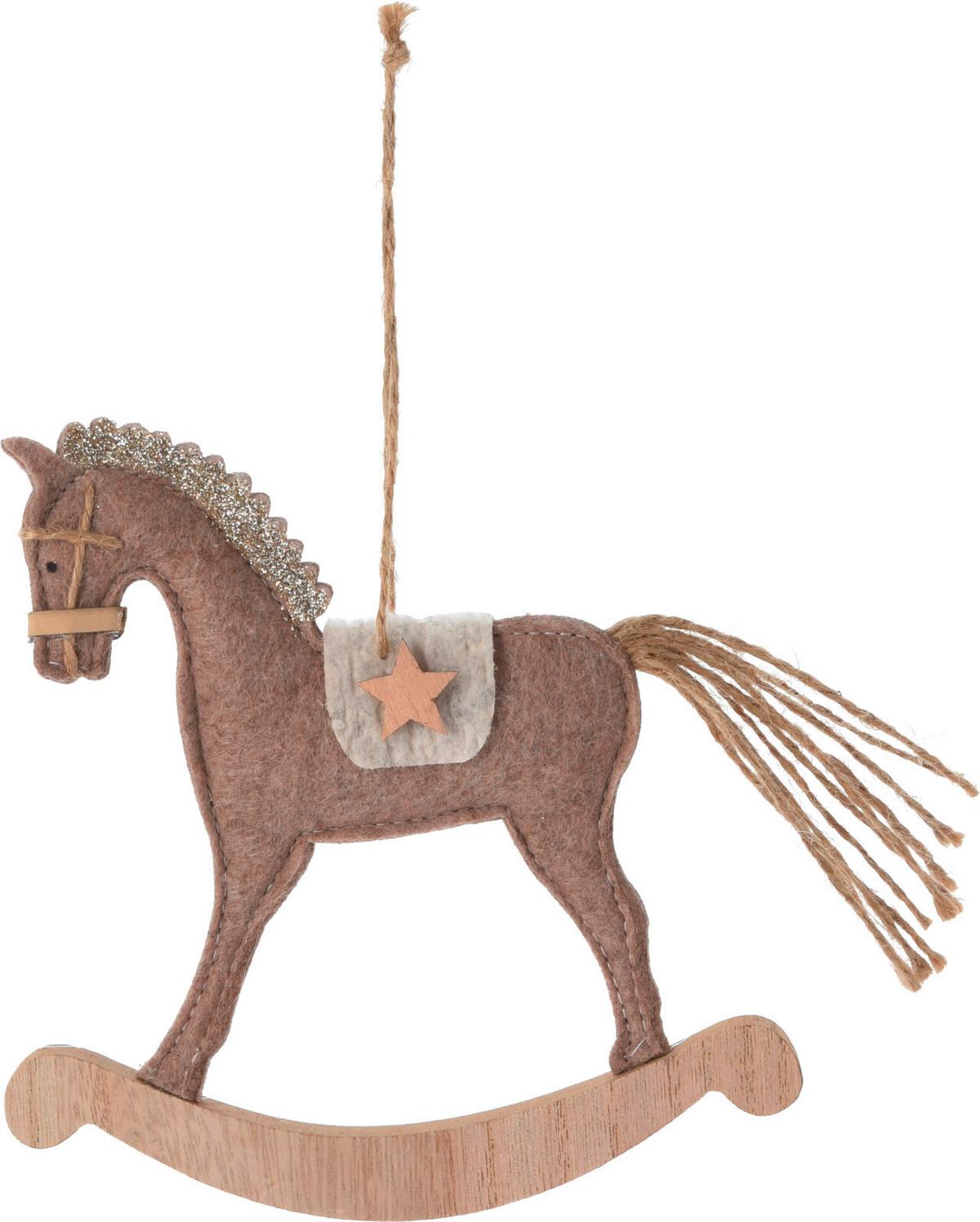 Függődísz Hintaló - fa (15/1/16cm)