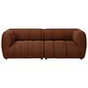 Sofa Laos Terracotta/Schwarz, 240 cm - Terracotta/Schwarz, Design, Textil (240/80/95cm) - MID.YOU
