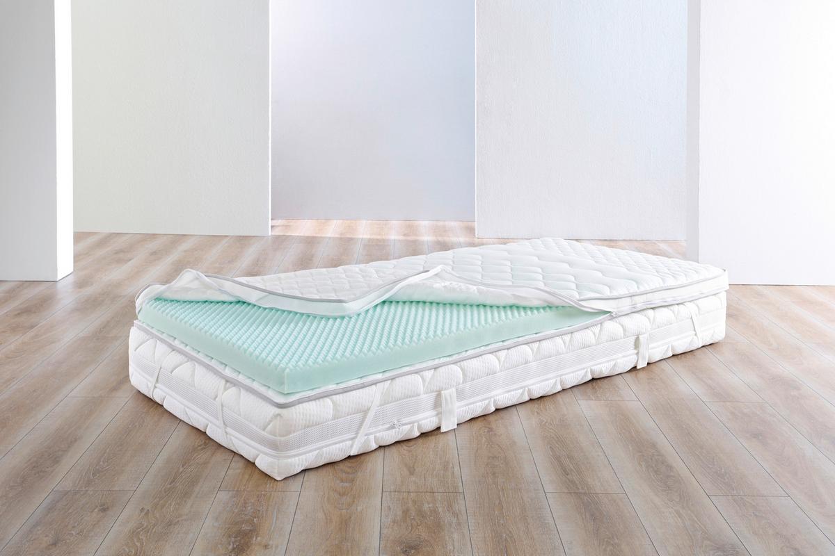 Topper Big Komfort 90x200 Cm H2 Polyurethanschaumkern - Weiß, Basics, Textil (90/200cm) - FAN