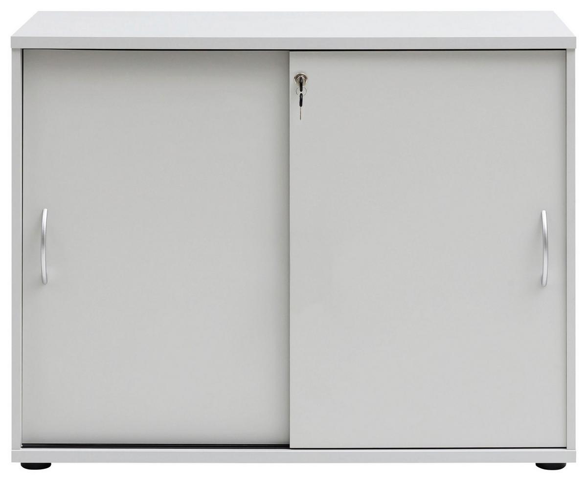 Aktenschrank Versperrbar Serie 4000 Lichtgrau B 100 Cm - Hellgrau, Basics, Holzwerkstoff (100/77,4/39,5cm) - MID.YOU