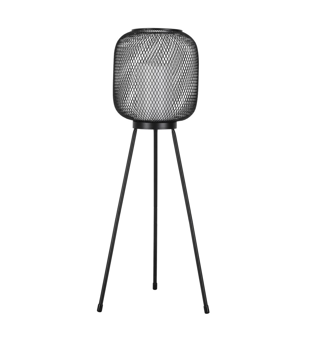 Stolní svítidlo Upu, P/V:23/58cm, černá - bílá/černá, Romantický / Rustikální, kov/plast (23/58cm) - Modern Living