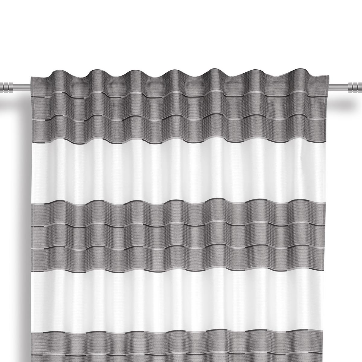 Készfüggöny Nadine - ezüst, Konventionell, textil (140/245cm) - Luca Bessoni