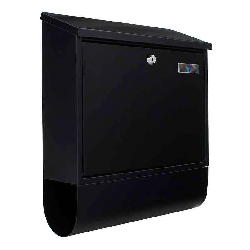 Briefkasten Villaspezialschwarzgrau - Schwarz/Grau, KONVENTIONELL, Metall (36.5/41.5/11.5cm) - ROTTNER