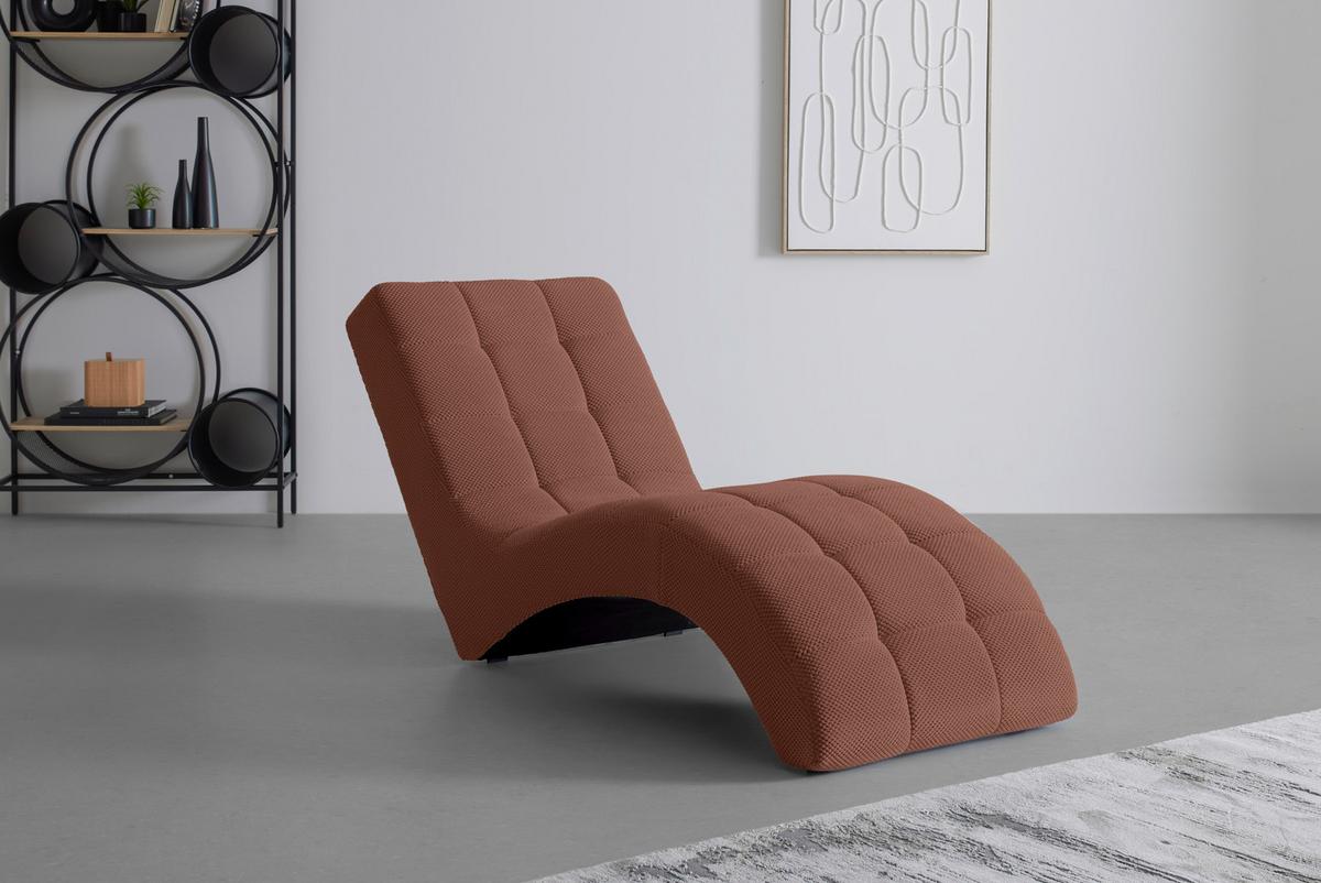 Relaxačné ležadlo LAVANDA, červená, max. 120 kg - čierna/červená, Modern, textil/plast (68/80/167cm) - Mömax