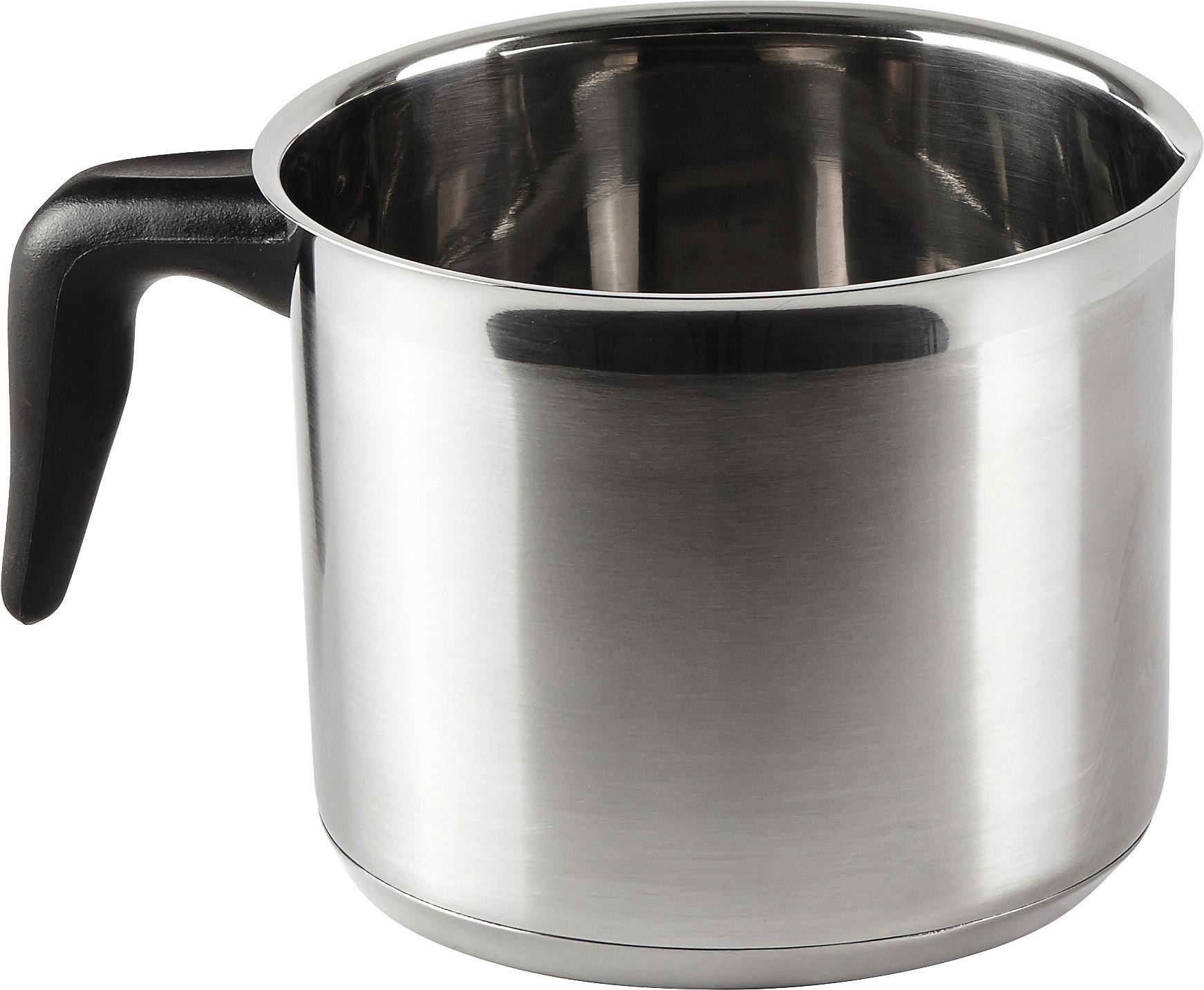 Milchtopf Annemarie 1,65 Liter Edelstahl, für alle Herdarten - Edelstahlfarben, KONVENTIONELL, Metall (14/12cm) - Luca Bessoni