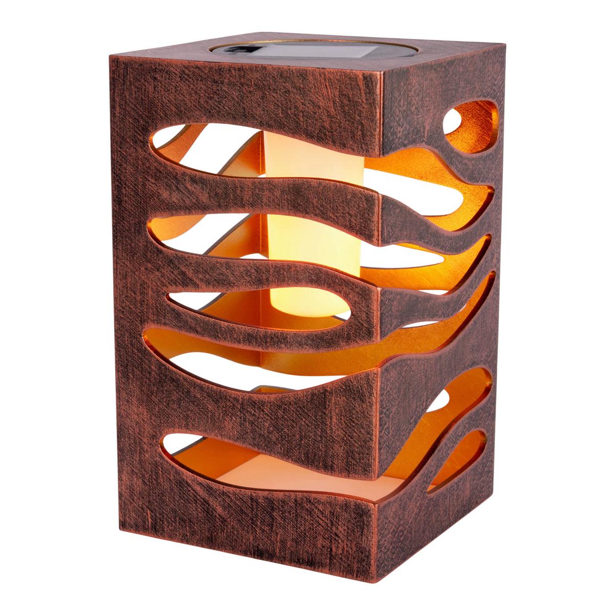 Solarleuchte 5327258 Hilda - Hellbraun/Graubraun, Natur, Kunststoff (12.3/12.3/20cm) - Näve