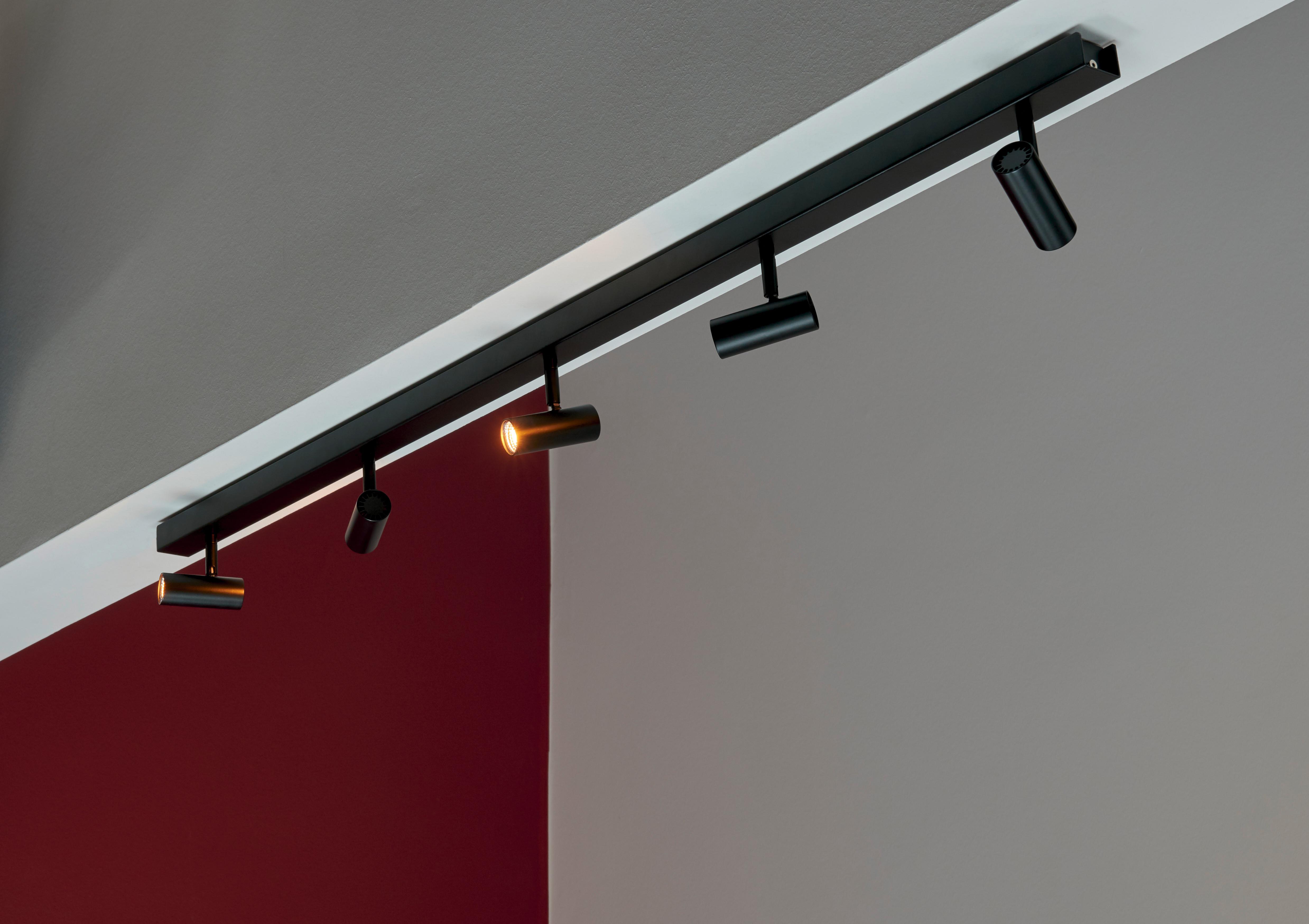 Deckenstrahler Omari Schwarz L: 118 cm - Schwarz, Design, Metall (118/12/3,5cm) - Nordlux