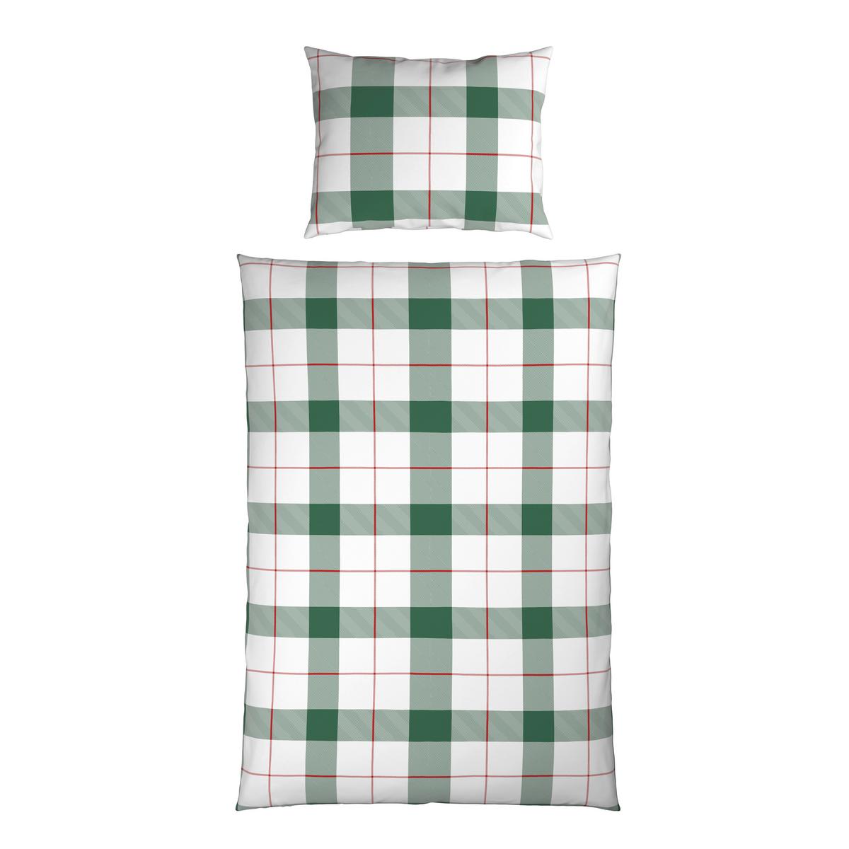 POSTEĽNÁ BIELIZEŇ KAROLIN - biela/zelená, Konventionell, textil (140/200cm) - Mömax