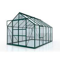 Gewächshausbausatz Meridian 2 9900 9,9 M2 Metall/Glas - Grün, Basics, Glas/Metall (257/231,8/383cm)