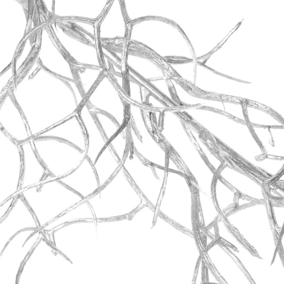 Weihnachtsdeko Girlande Kunststoff Silberfarben - Silberfarben, KONVENTIONELL, Kunststoff (184cm)