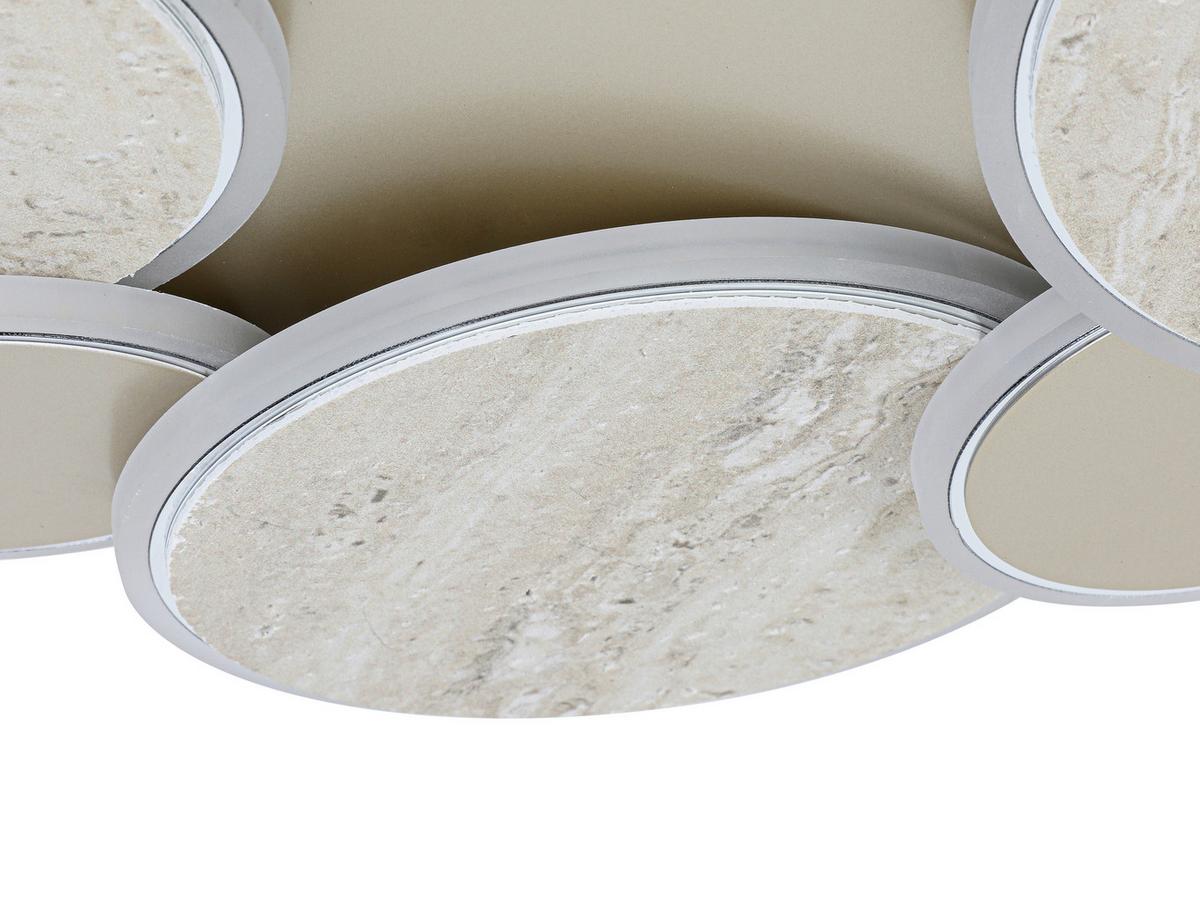 STROPNÉ LED SVIETIDLO STONI - šampanská/chrómová, Modern, kov/plast (52/6cm) - Mömax